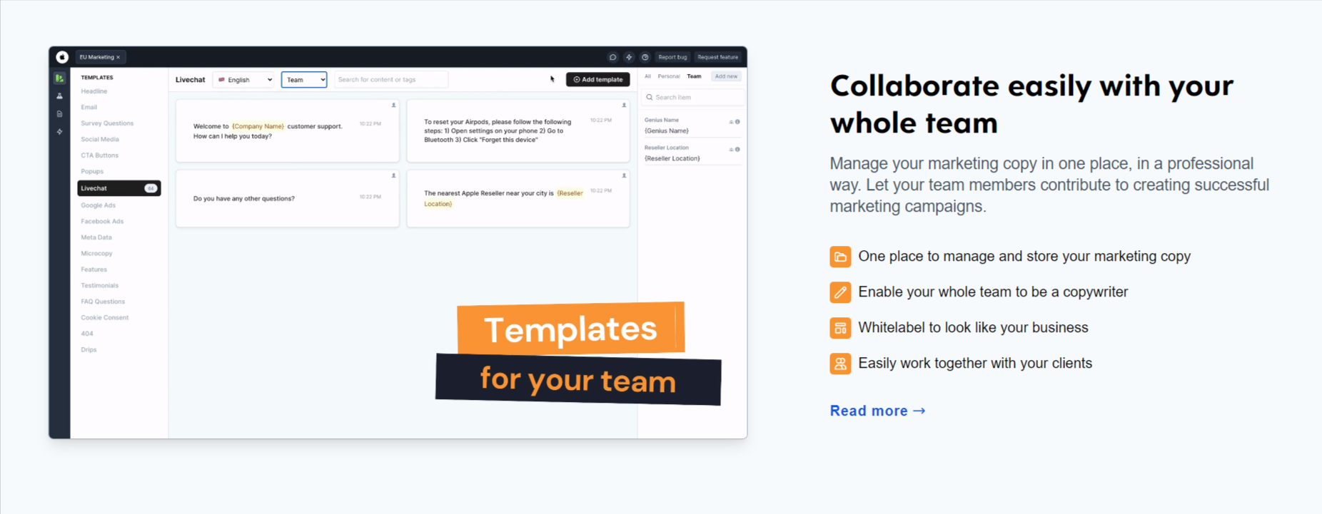 Collaborate with your team members