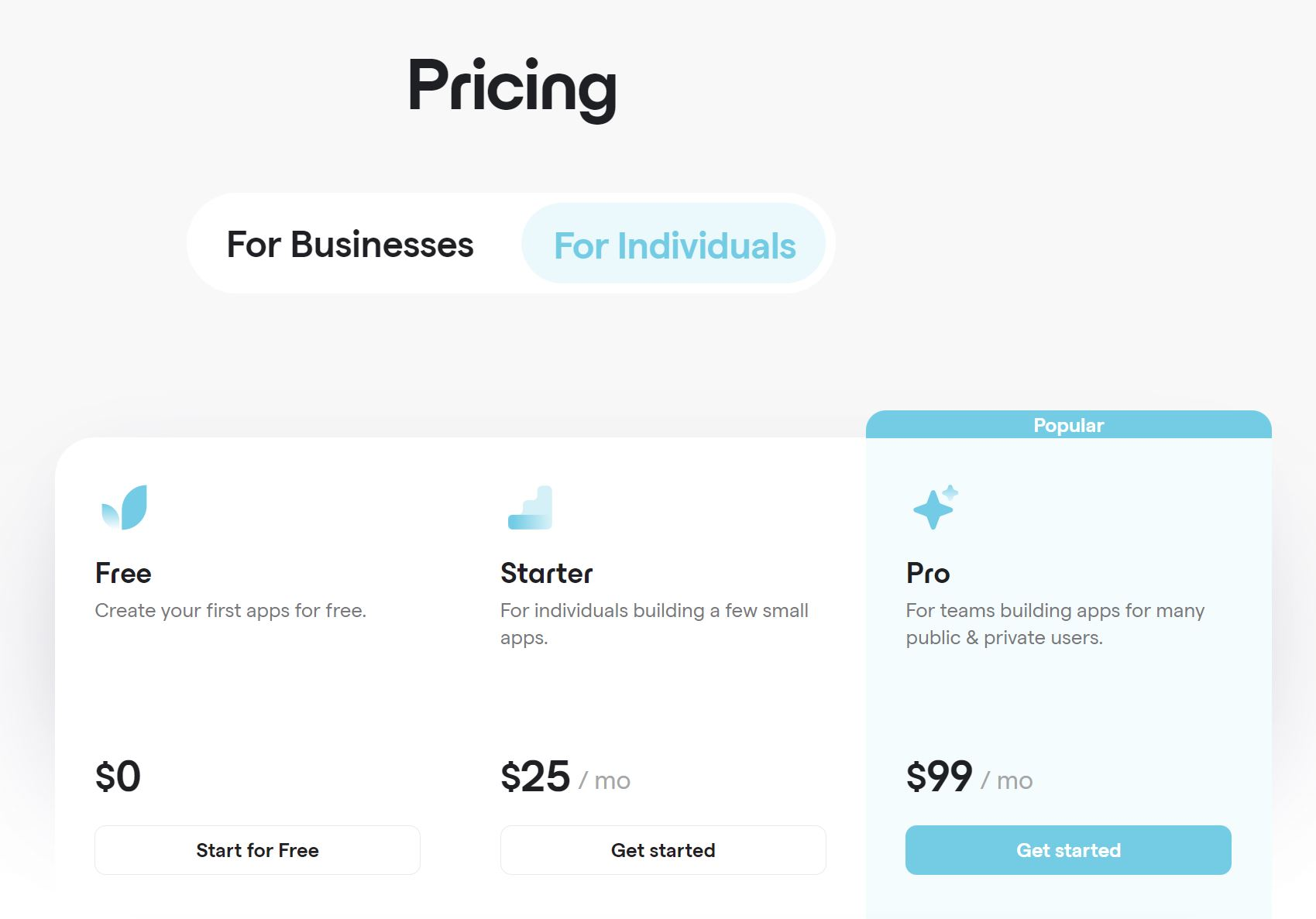 glide pricing individuals