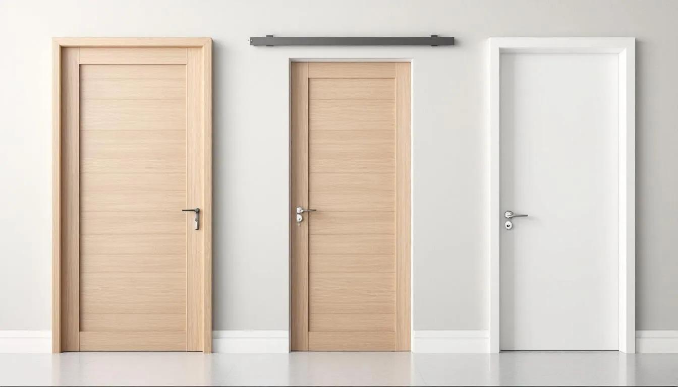 Different alternative door options displayed, including barn doors and pocket doors.