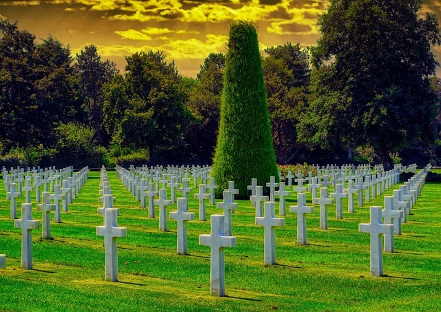 cemetery, memorial park, sunset