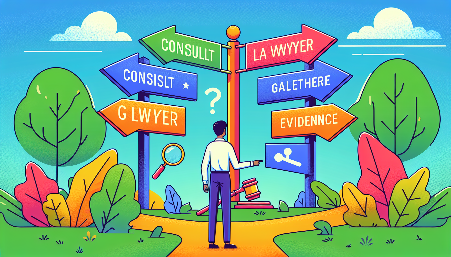 An illustration depicting steps to take if accused of obstructing justice.