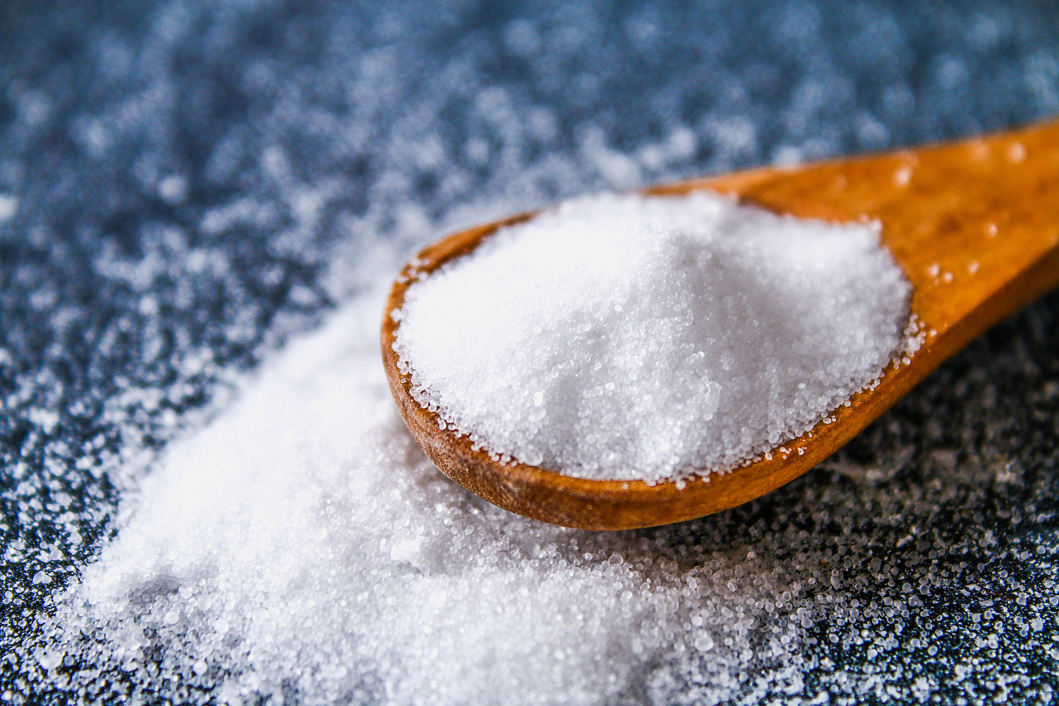 Close up of table salt.