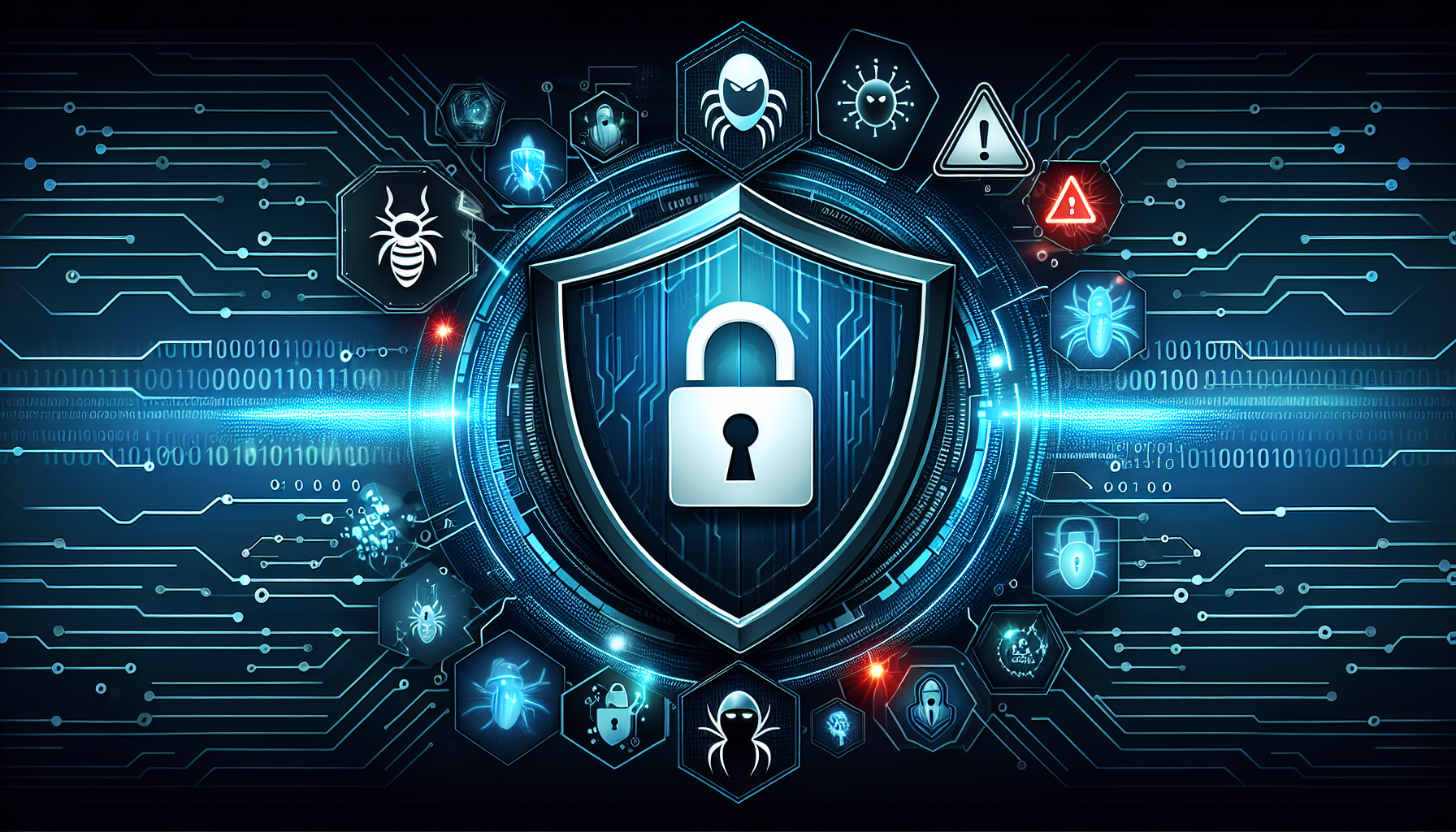 An illustration representing security vulnerabilities in WordPress websites.