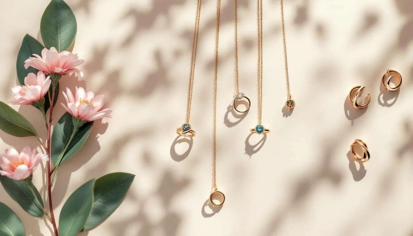 The image showcases a collection of elegant jewellery pieces, including a sterling silver ring plated with 18k gold, presented in a stylish box. This beautiful set reflects timeless craftsmanship and is perfect for those looking to shop for a meaningful gift that combines durability and luxury.