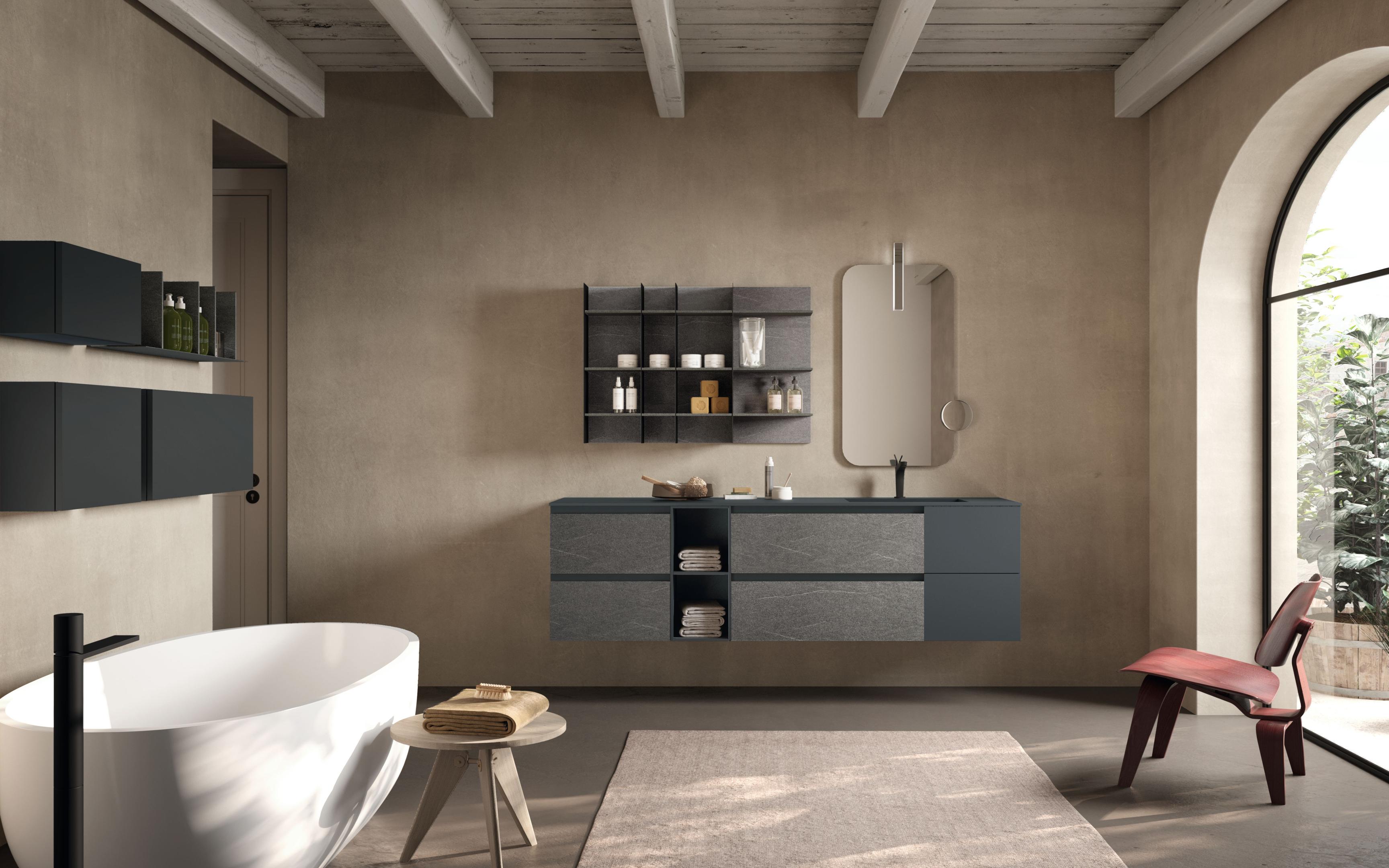 Urban Duplex vanity with Urban Cleo storage