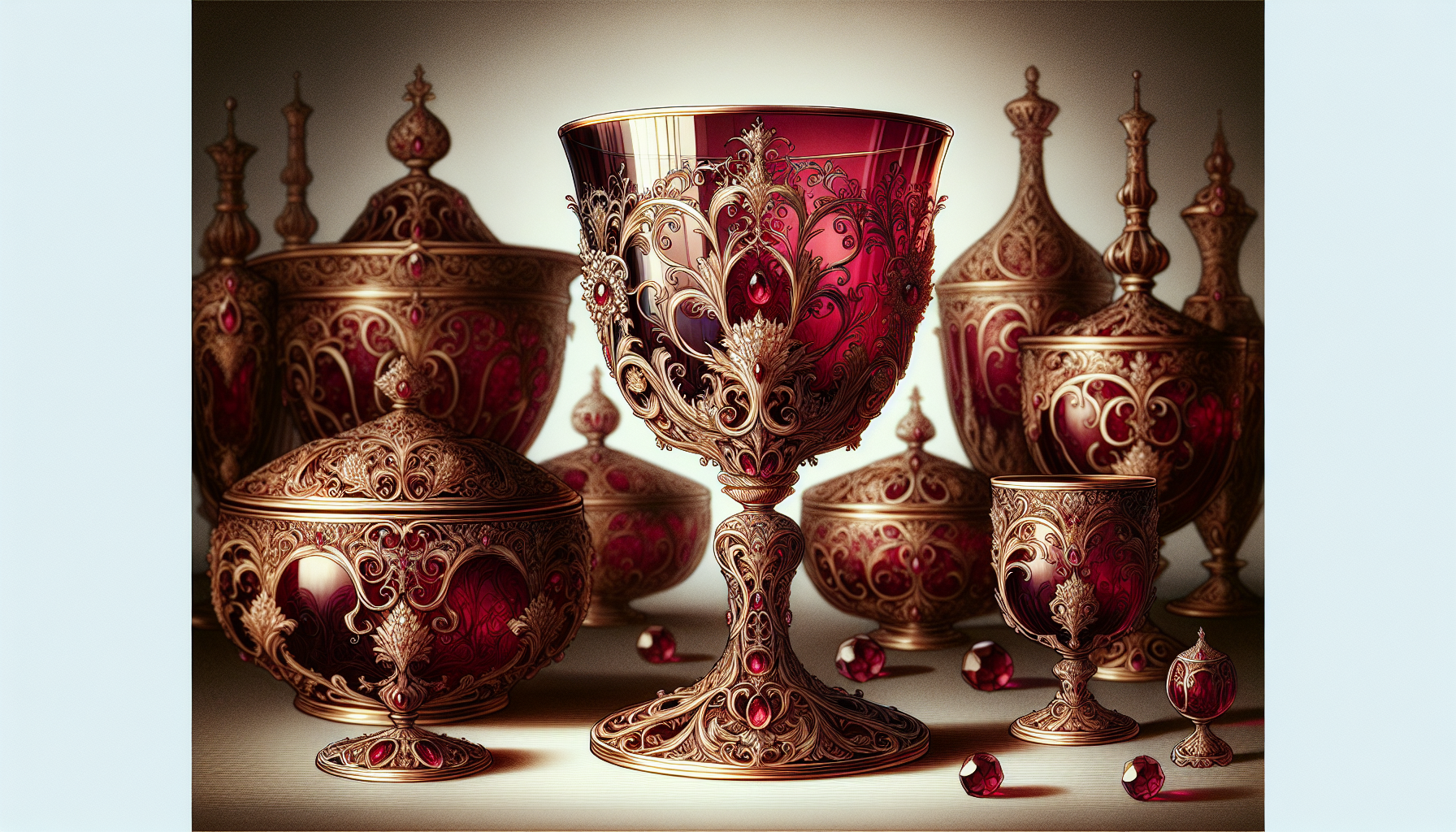 Renaissance luxurious glassware