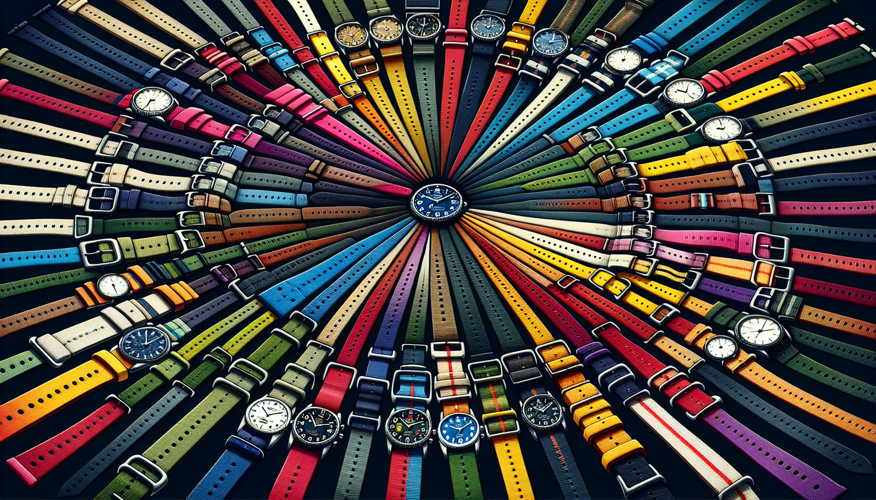Colorful palette of RAF-inspired watch straps