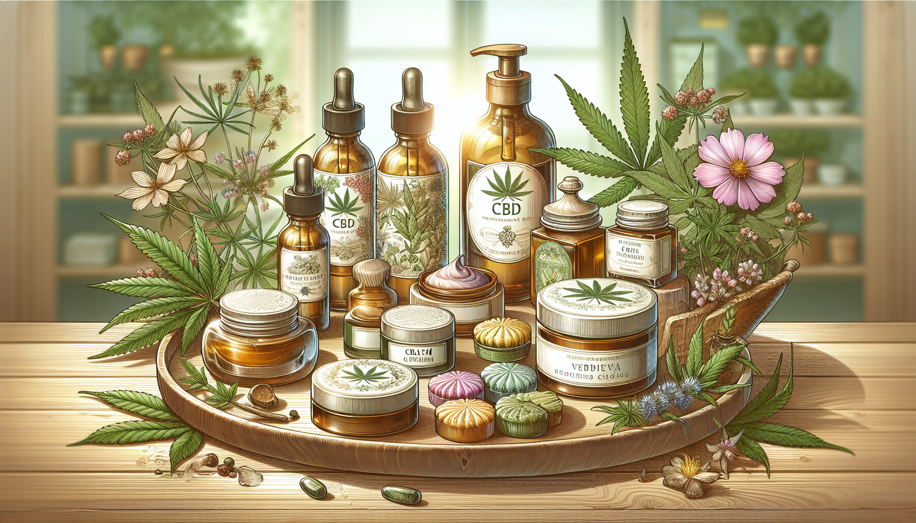 Illustration of the quality and selection of CBD products.