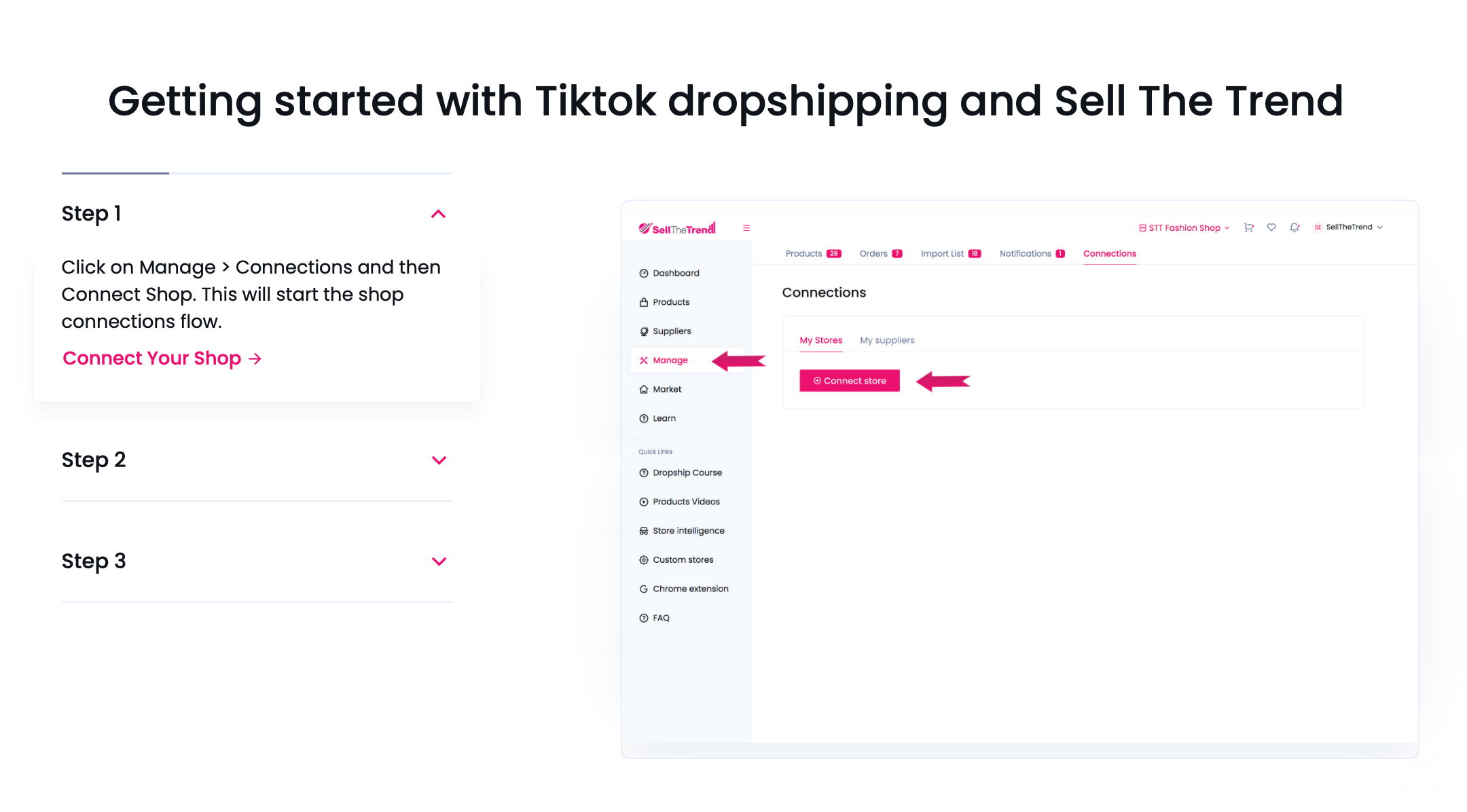 tiktok dropshipping - sell the trend 