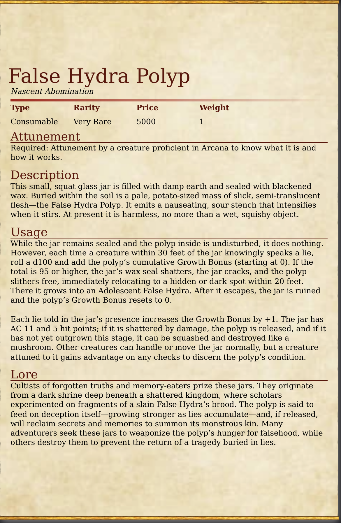 False Hydra Polyp in a Jar stat block (full)