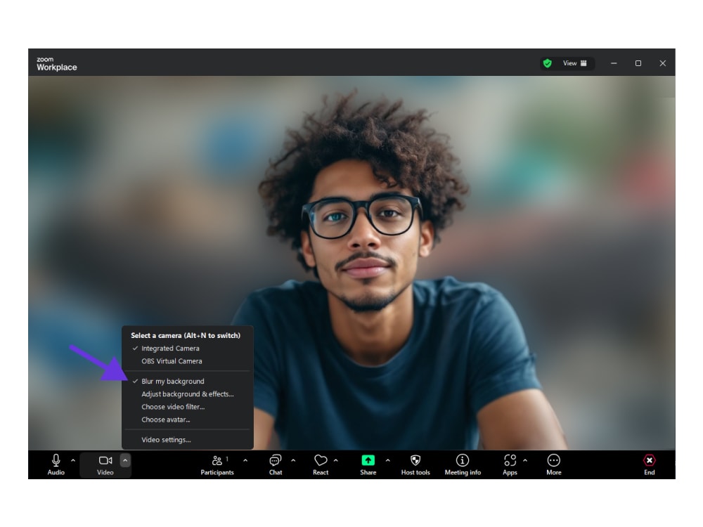 Blurring Your Background During a Meeting