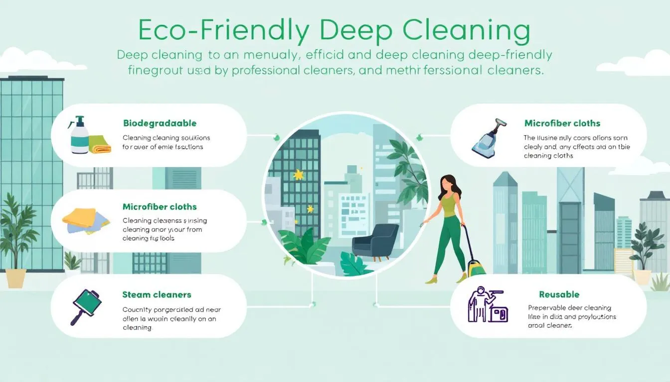 Eco-friendly deep cleaning options being used by professional cleaners.