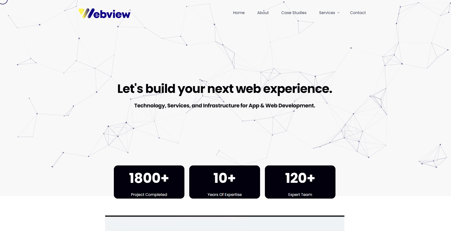 Webview Shopify Agency Homepage