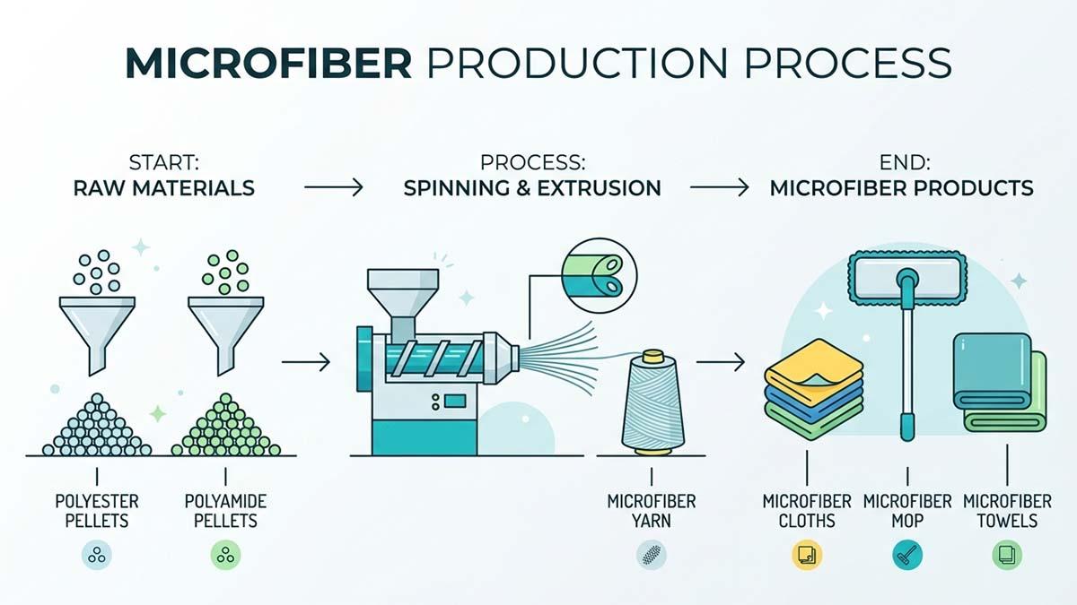 Microfiber manufacturing process