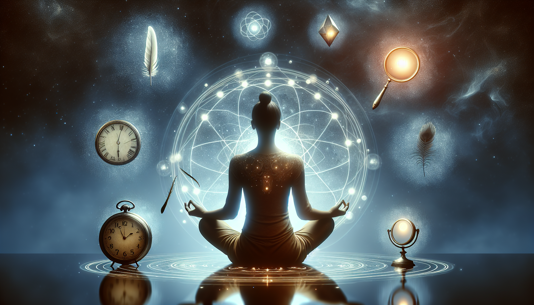 Harmonious Synchronicities - a person surrounded by meaningful coincidences