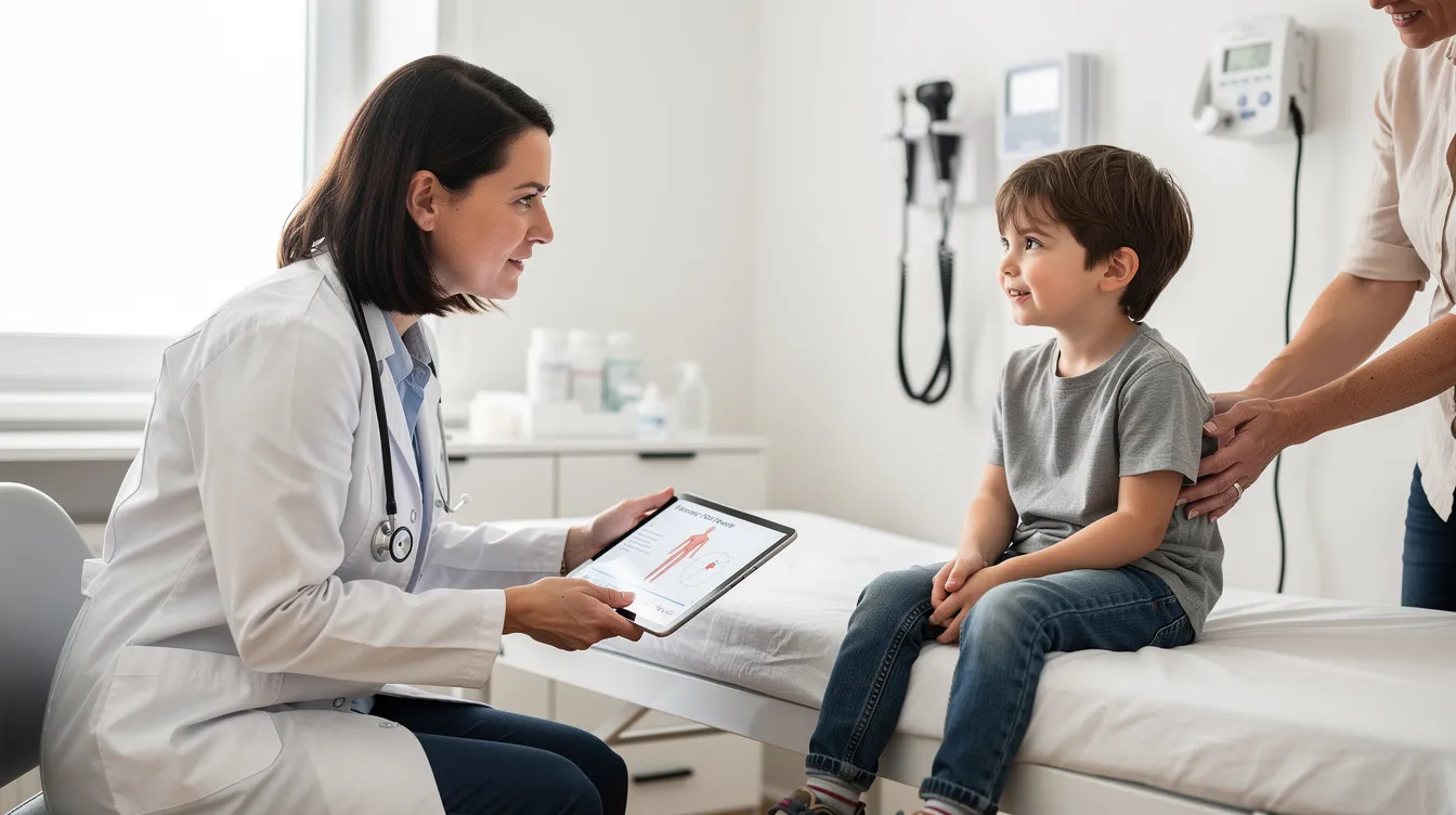 The image depicts a healthcare provider engaging in a consultation with a young patient in a clinical setting, discussing mental health concerns such as anxiety disorders and depression. This interaction highlights the importance of seeking professional guidance for mental health conditions and the potential role of medical cannabis in treatment.