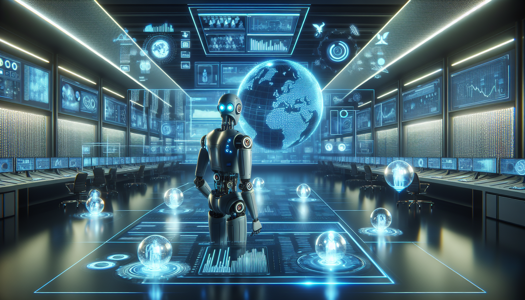 Illustration of futuristic procurement automation