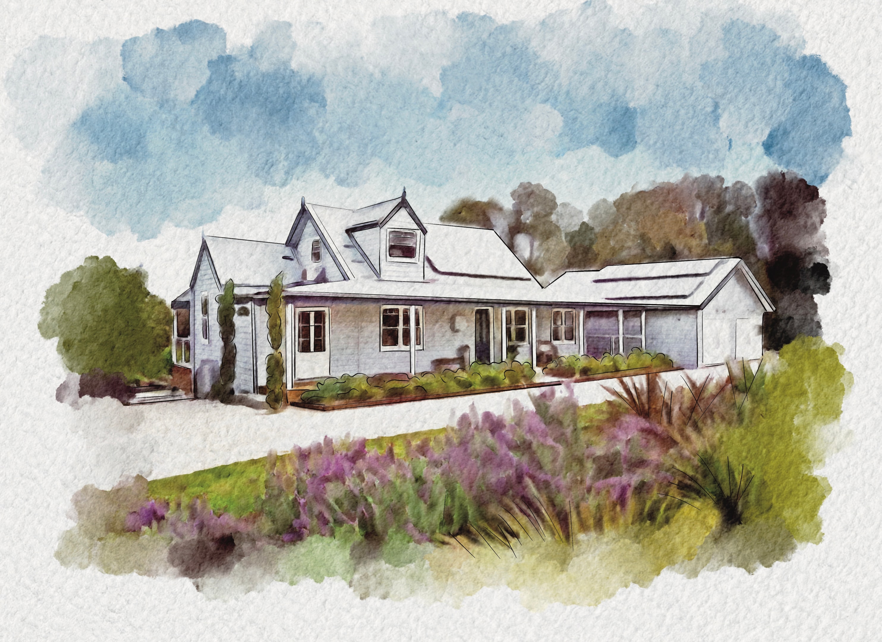 An inviting gallery showcasing various paintings and portraits.