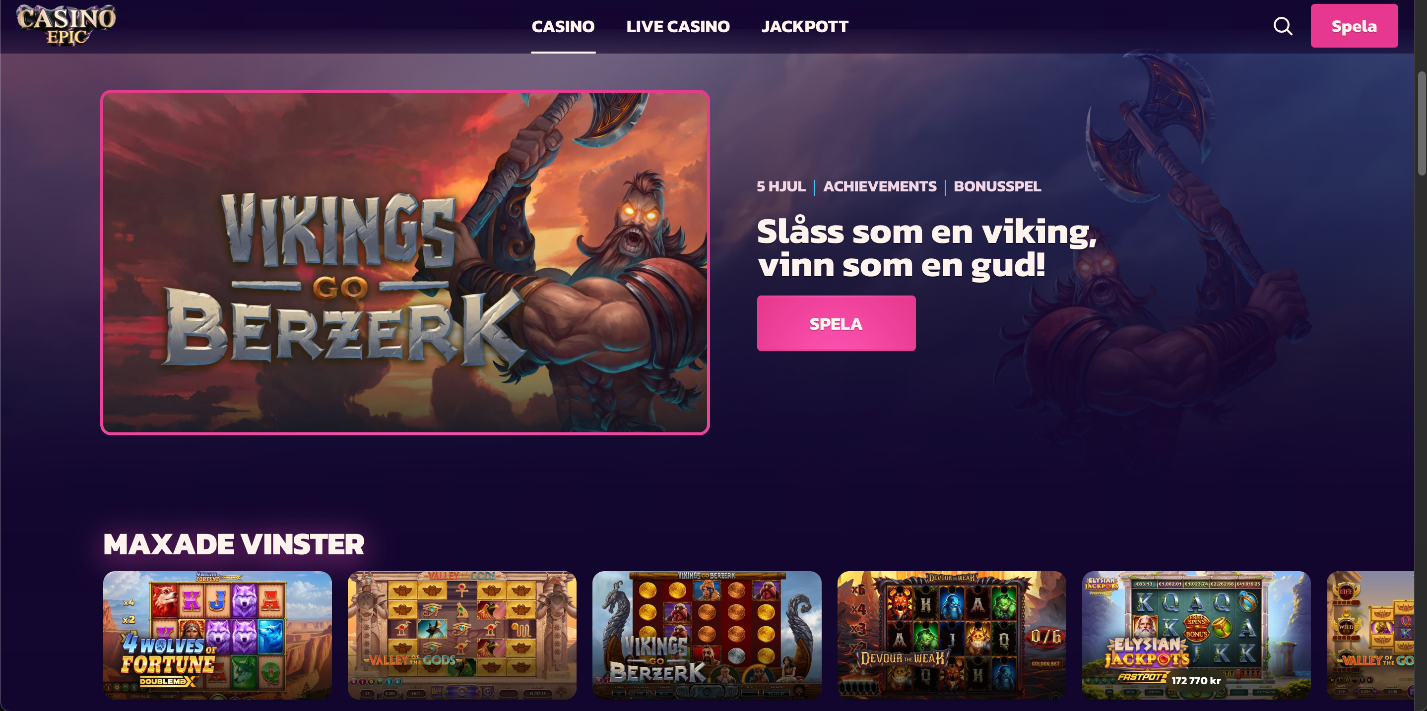 casino epic - casinot, slots - spela ansvarsfullt