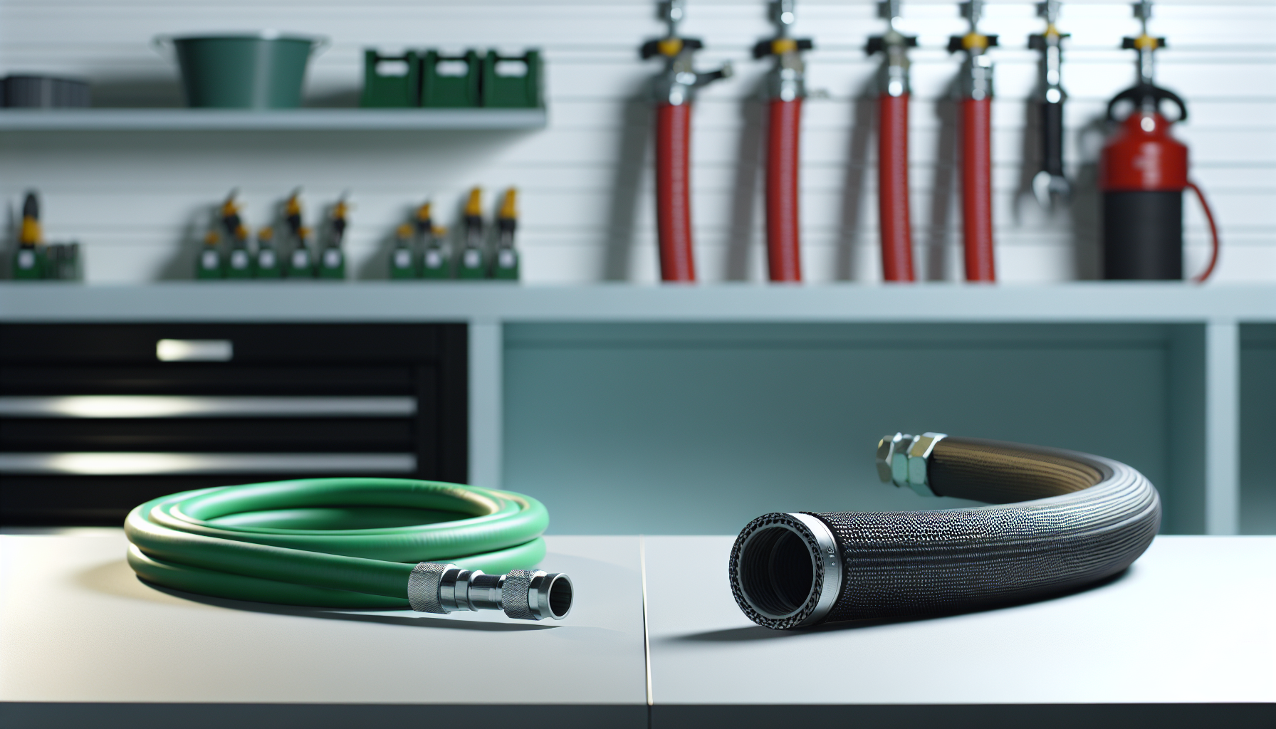 Comparison of lightweight and heavy-duty hoses