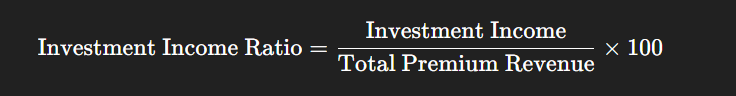 investment income ratio - an insurance kpi metric
