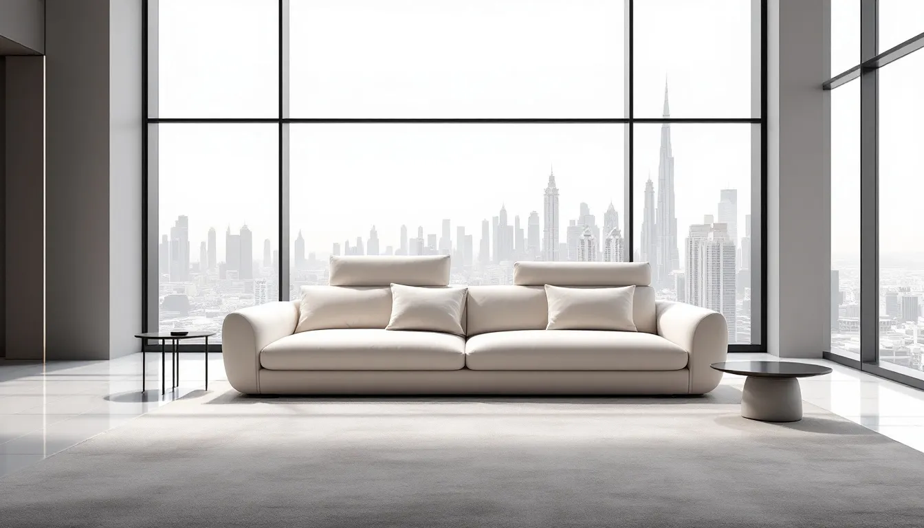 A clean and well-maintained sofa showcasing the benefits of regular cleaning.