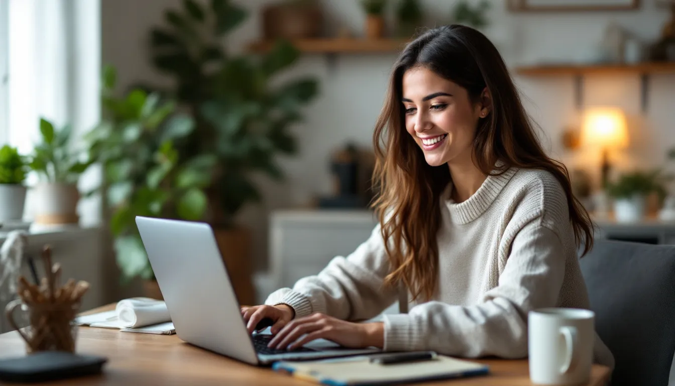 A person checking their credit report online, highlighting the importance of free FICO scores.