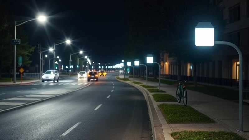 Lighting distribution on an open road