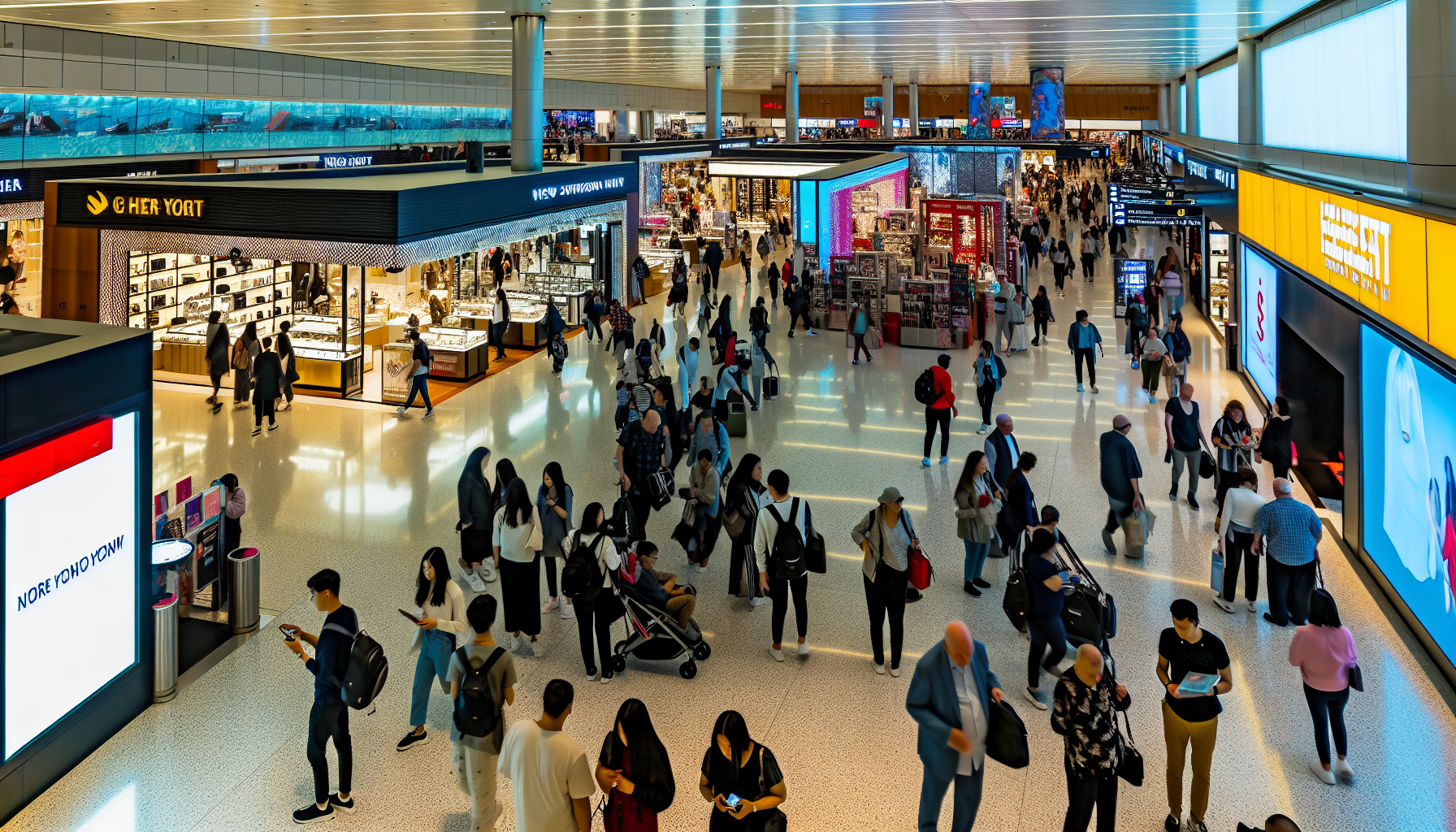 Shopping area at JFK Terminal 8