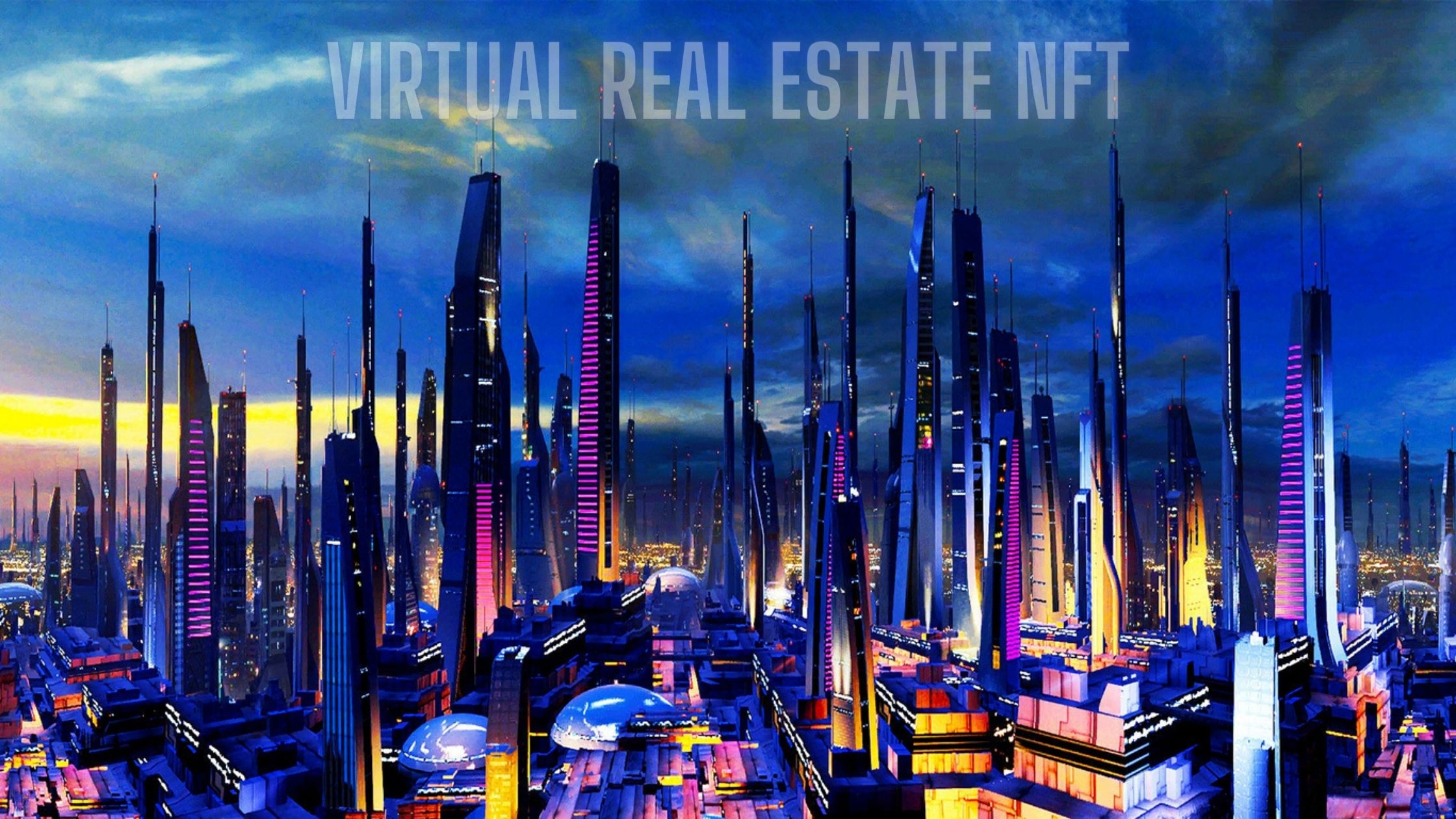 Illustration of virtual real estate development in Web3 gaming