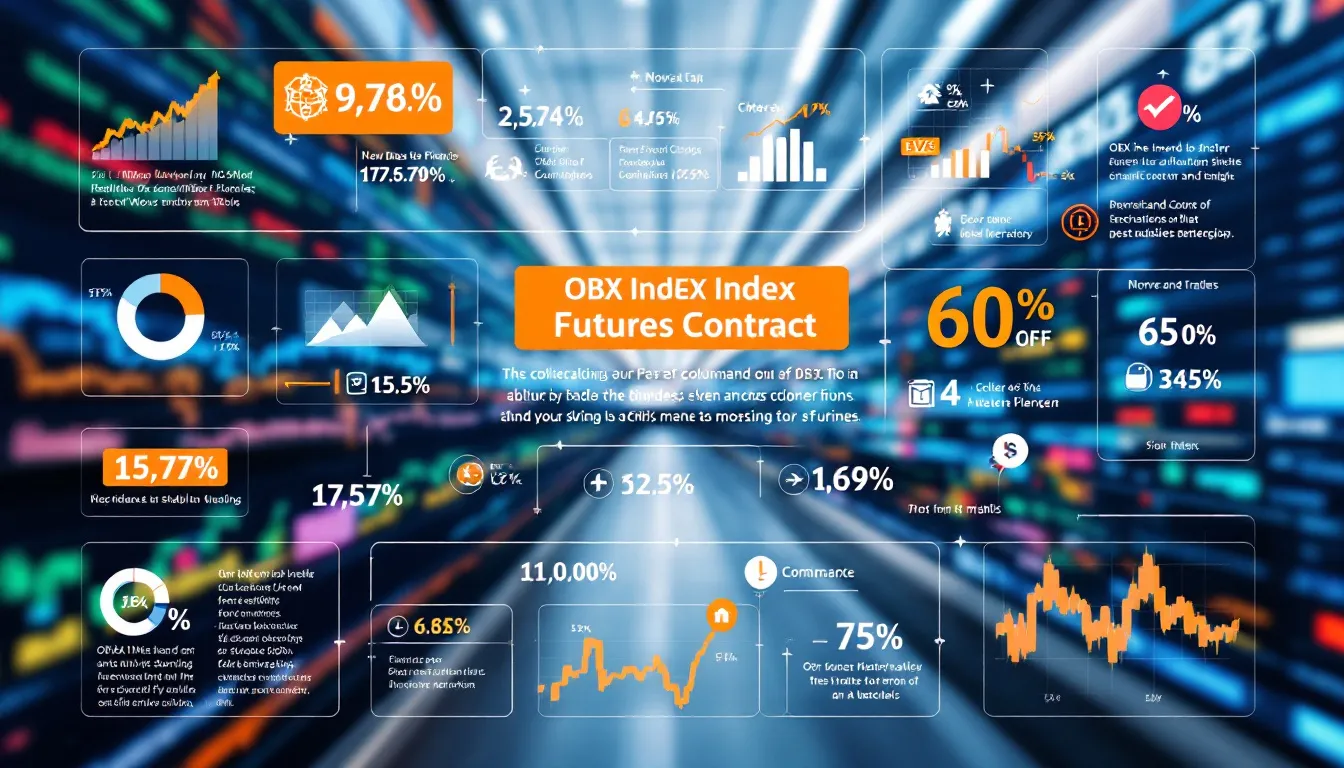 The OBX Index Futures Contract with a blurred image of stock market activity.