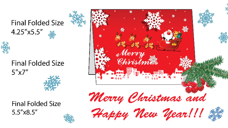 Christmas card sizes 