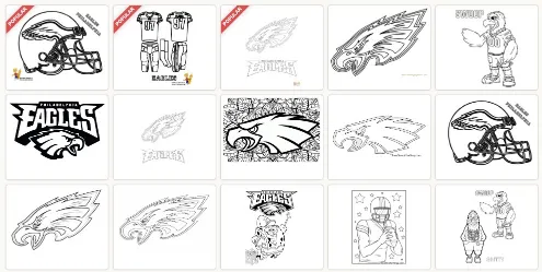 image of Philadelphia Eagles Coloring Pages