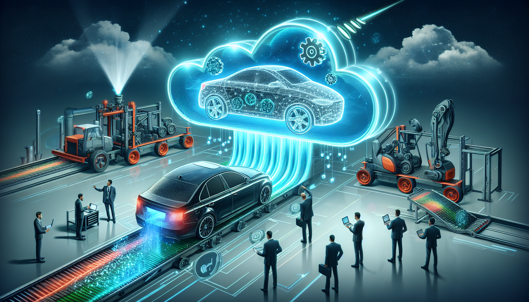 Cloud solutions for automotive software development illustration