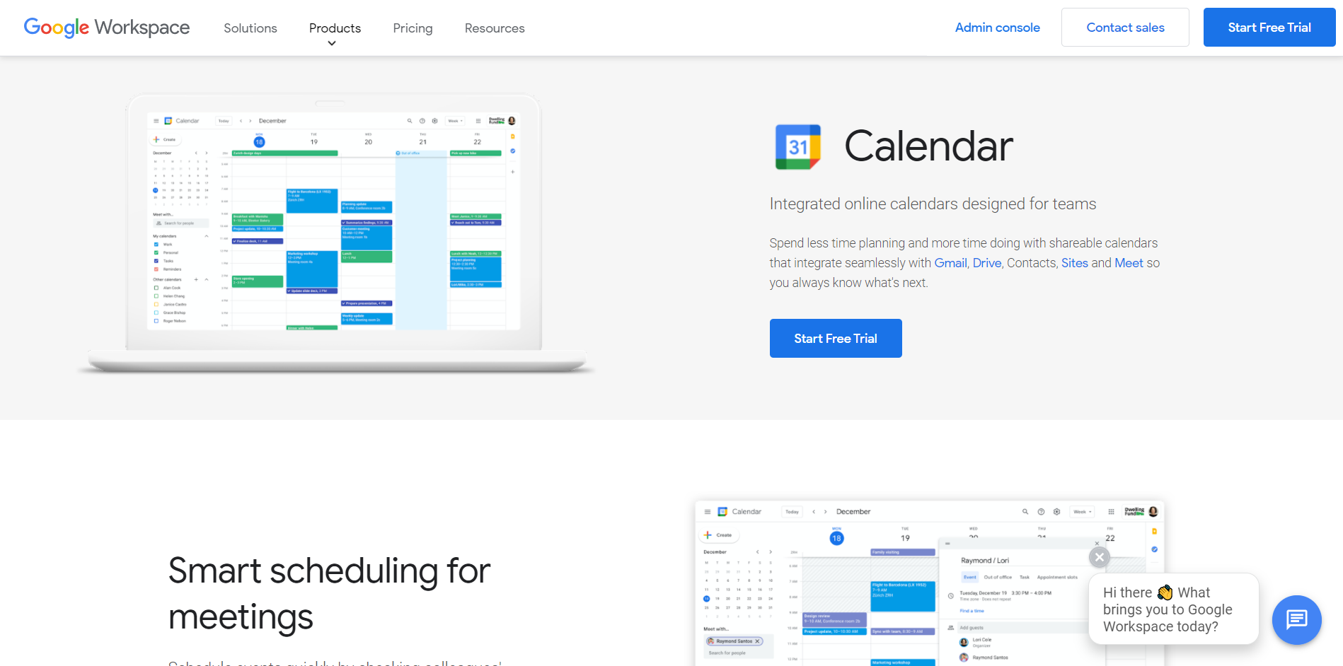 Google Calendar Main Page