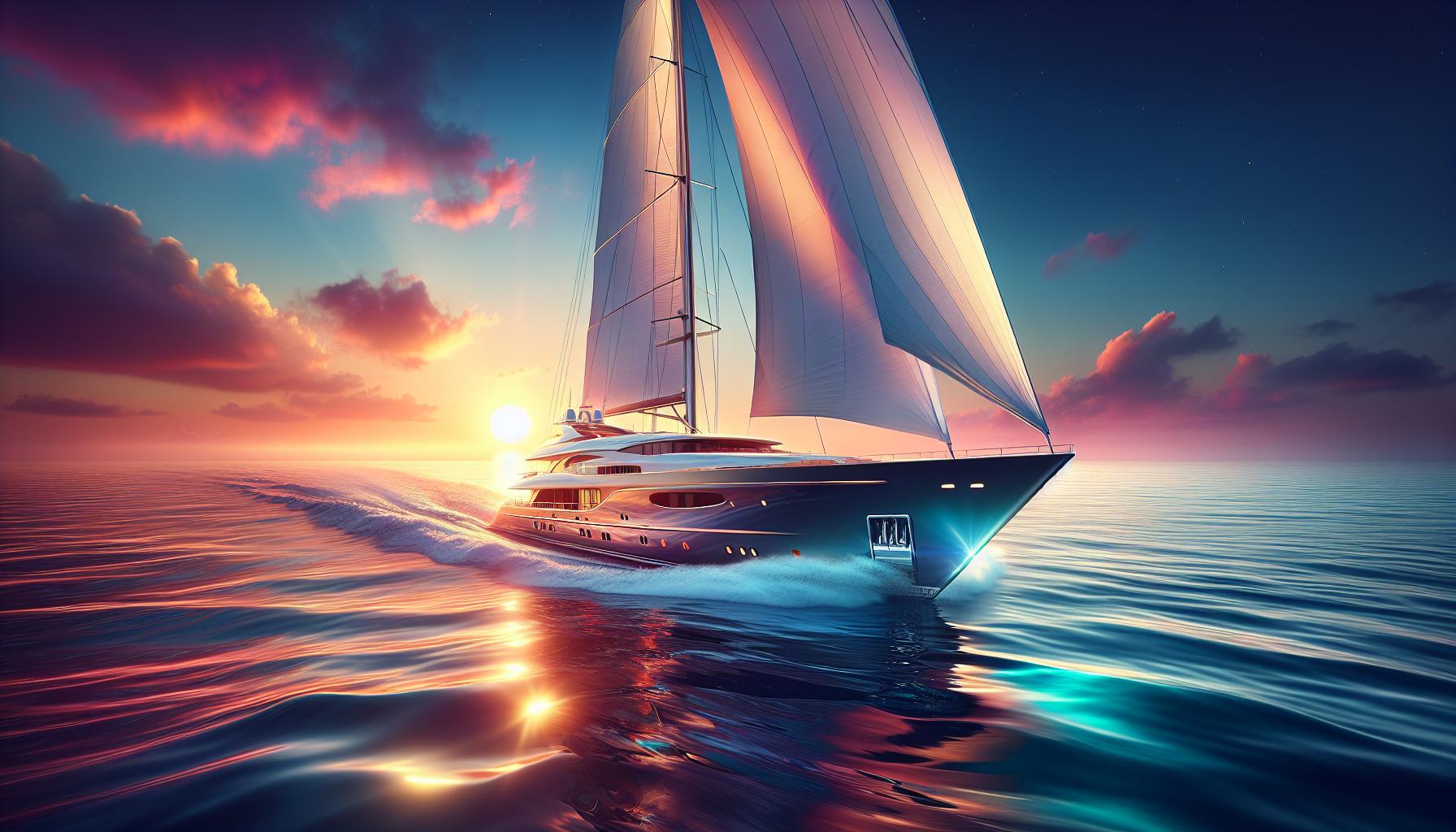 How Much to Charter a Yacht for Your Dream Vacation 1 Illustration of a luxurious yacht sailing on the open sea