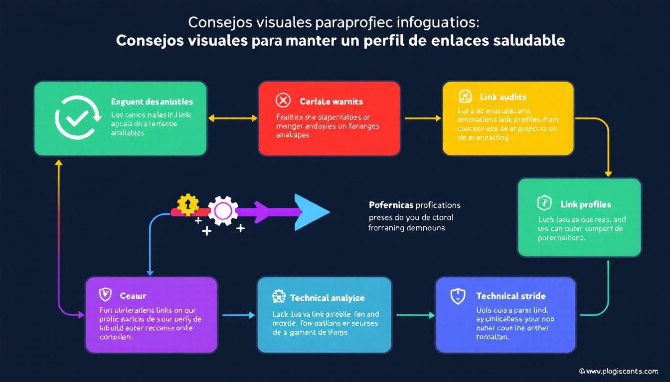 Consejos visuales para mantener un perfil de enlaces saludable.