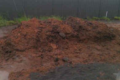 For removing soil there should be no grass clippings or other general rubbish