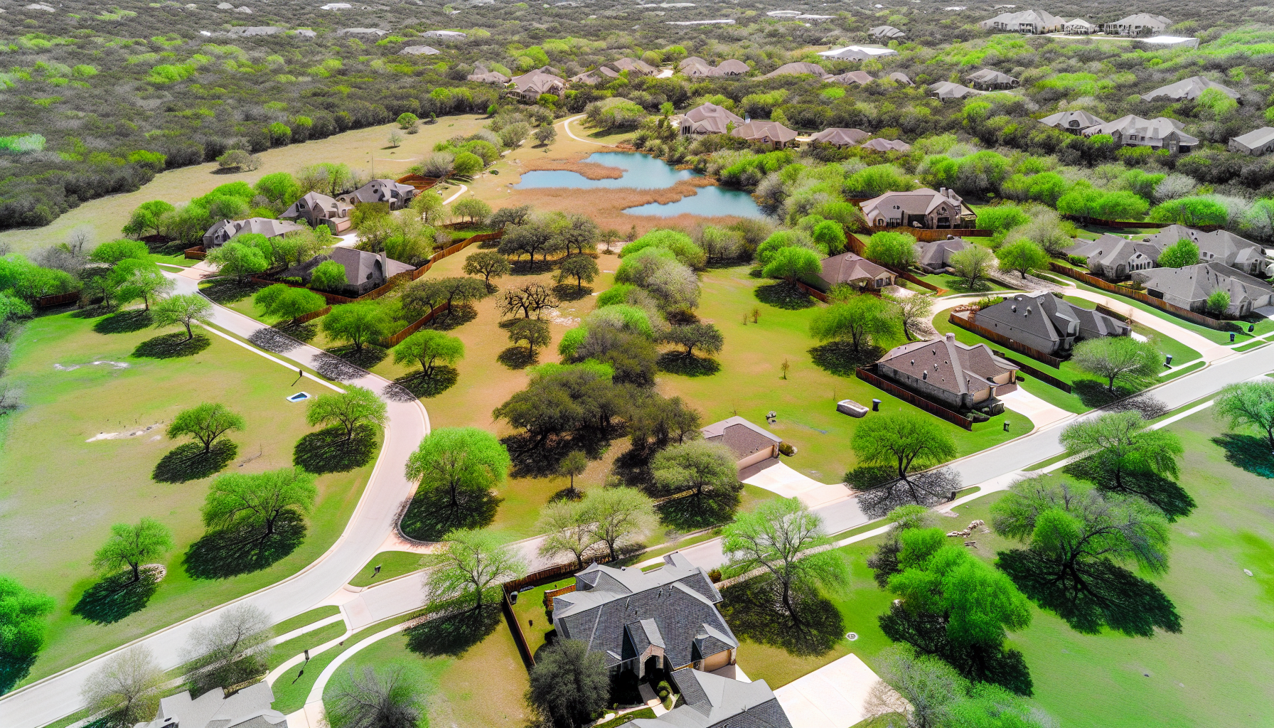 Spacious acreage neighborhood in Austin, TX