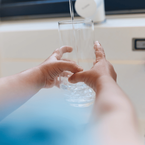 Water in a glass