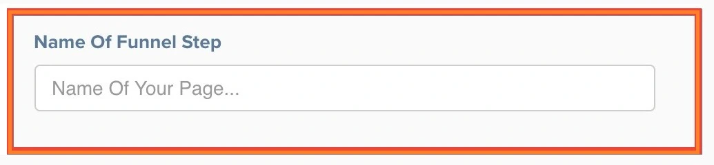 give your clickfunnels funnel a name