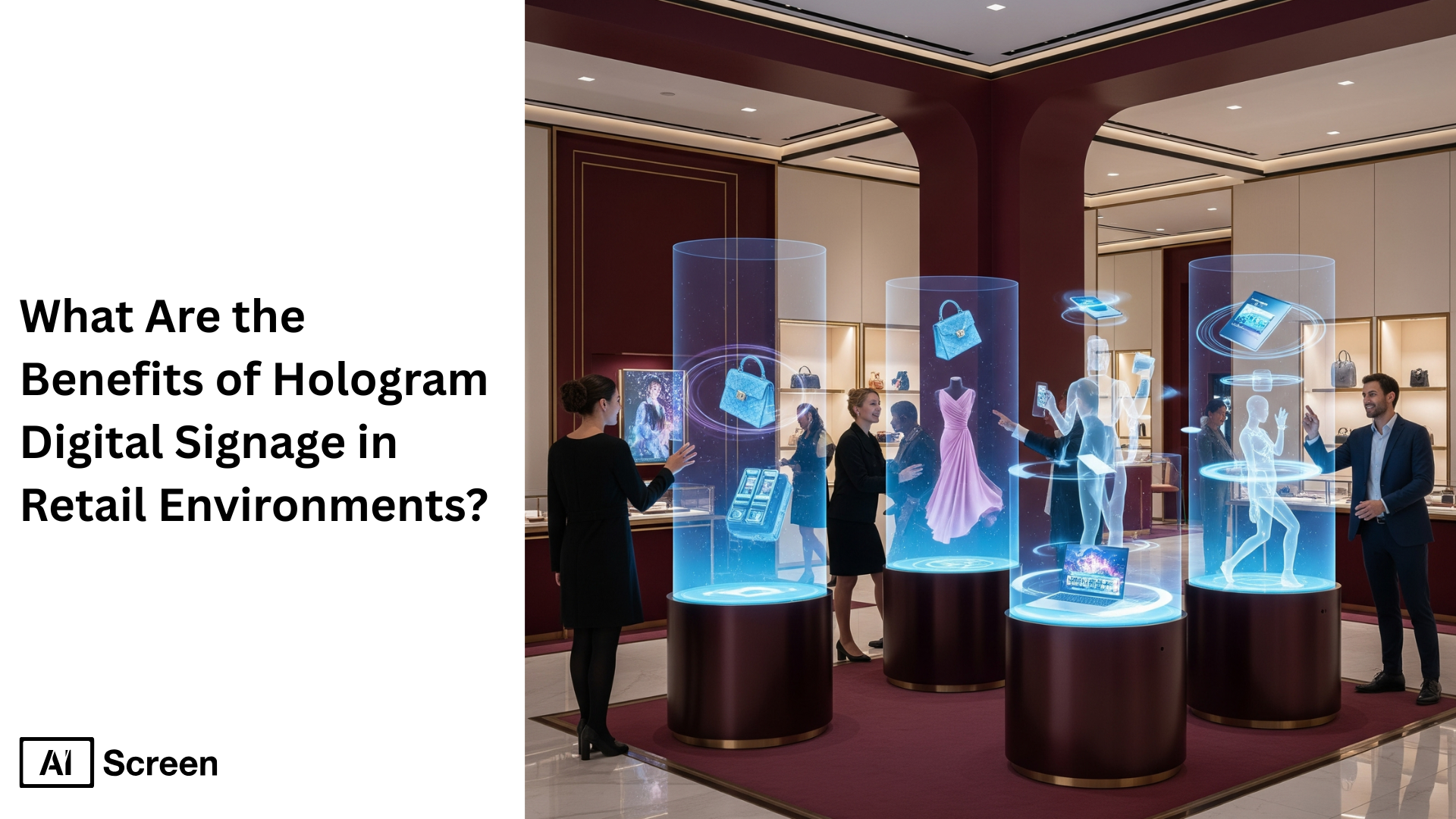 What Are the Benefits of Hologram Digital Signage in Retail Environments? 1 - Copyright © 2025 AIScreen Inc. All rights reserved. benefits of using hologram digital signage in retail environments