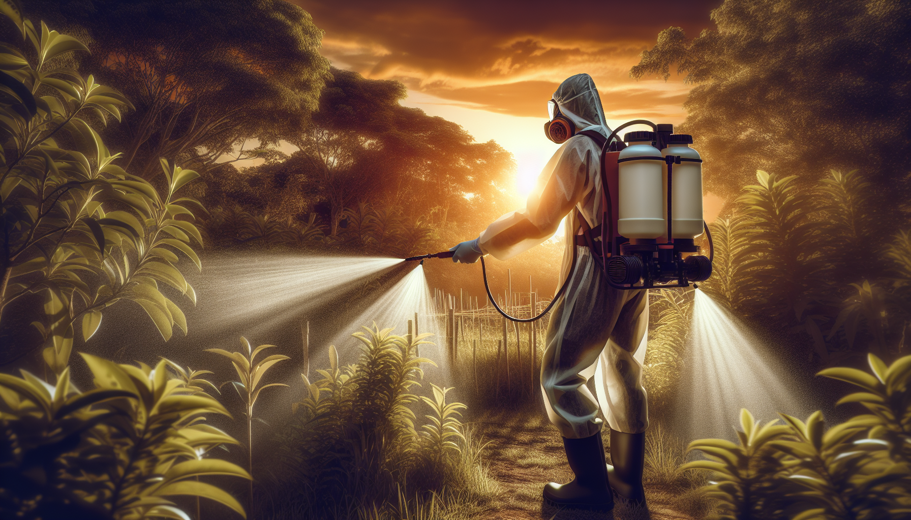 Illustration of outdoor mosquito control