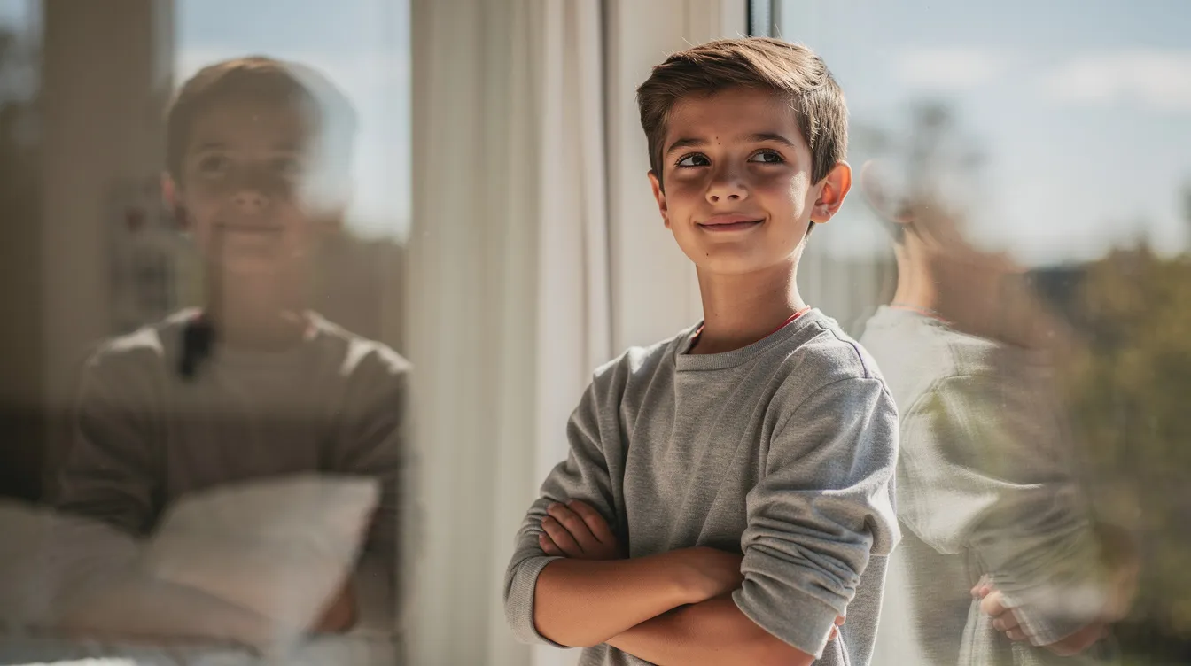 A thoughtful teenager gazes out of a window, bathed in soft natural light, reflecting a hopeful mood that suggests a journey toward mental health support. This image resonates with the importance of accessible online therapy services and the mental health treatment options available through various insurance plans.