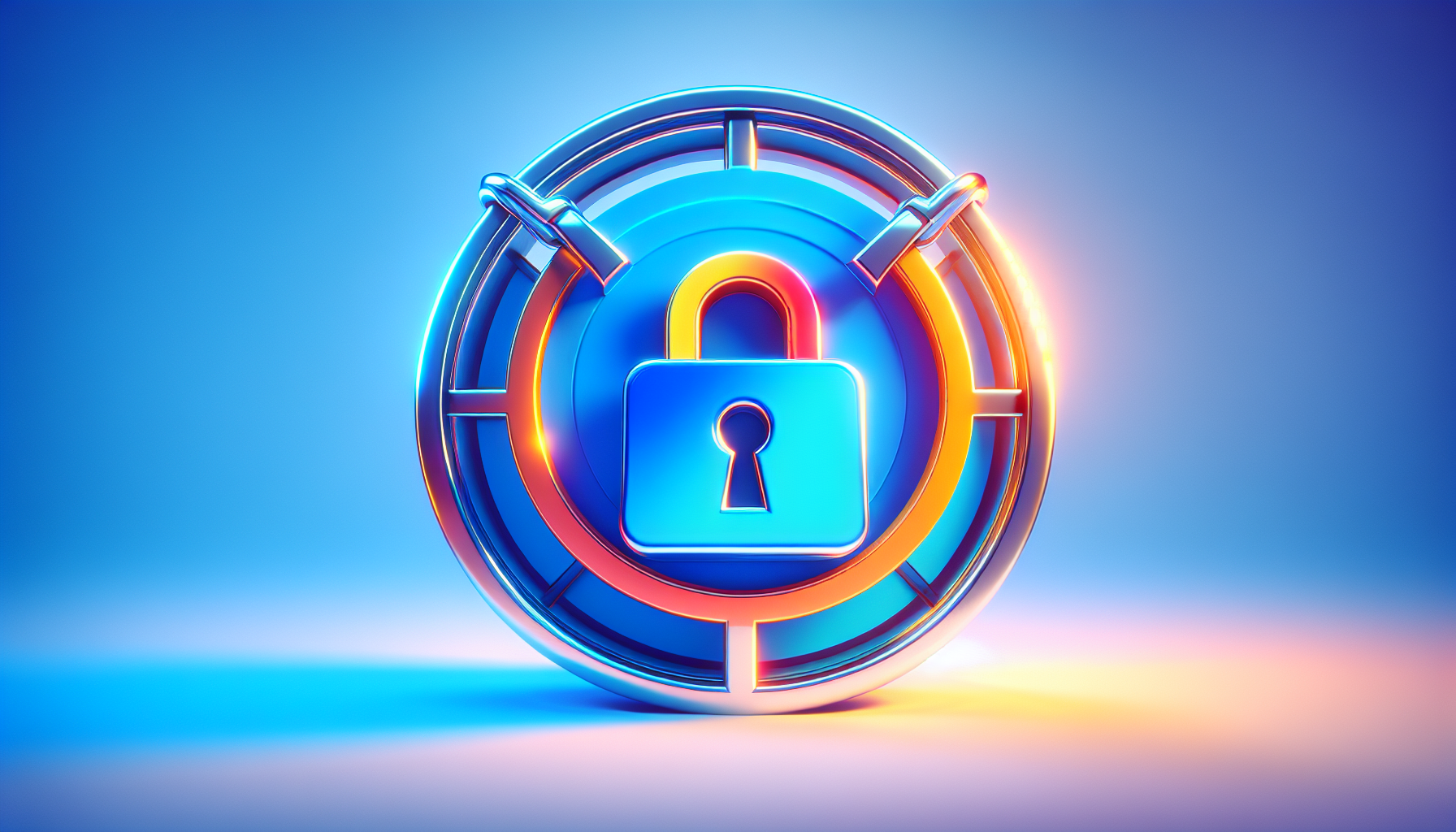 Illustration of Google Chrome logo with a privacy lock