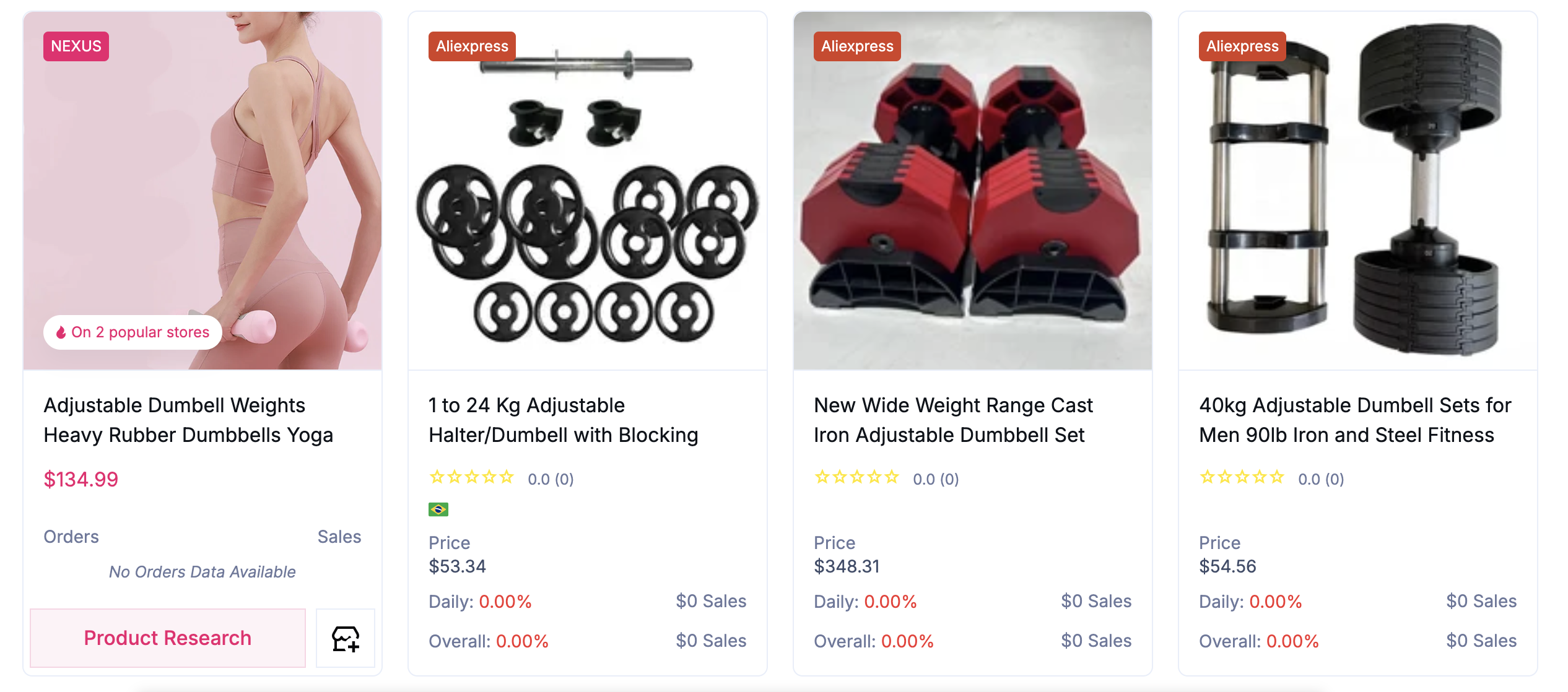 dropship fitness products - adjustable dumbbells