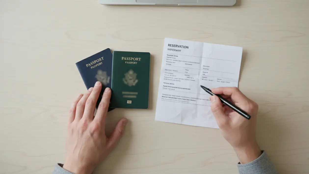 Dual passport traveler matching name nationality and passport number on flight reservation