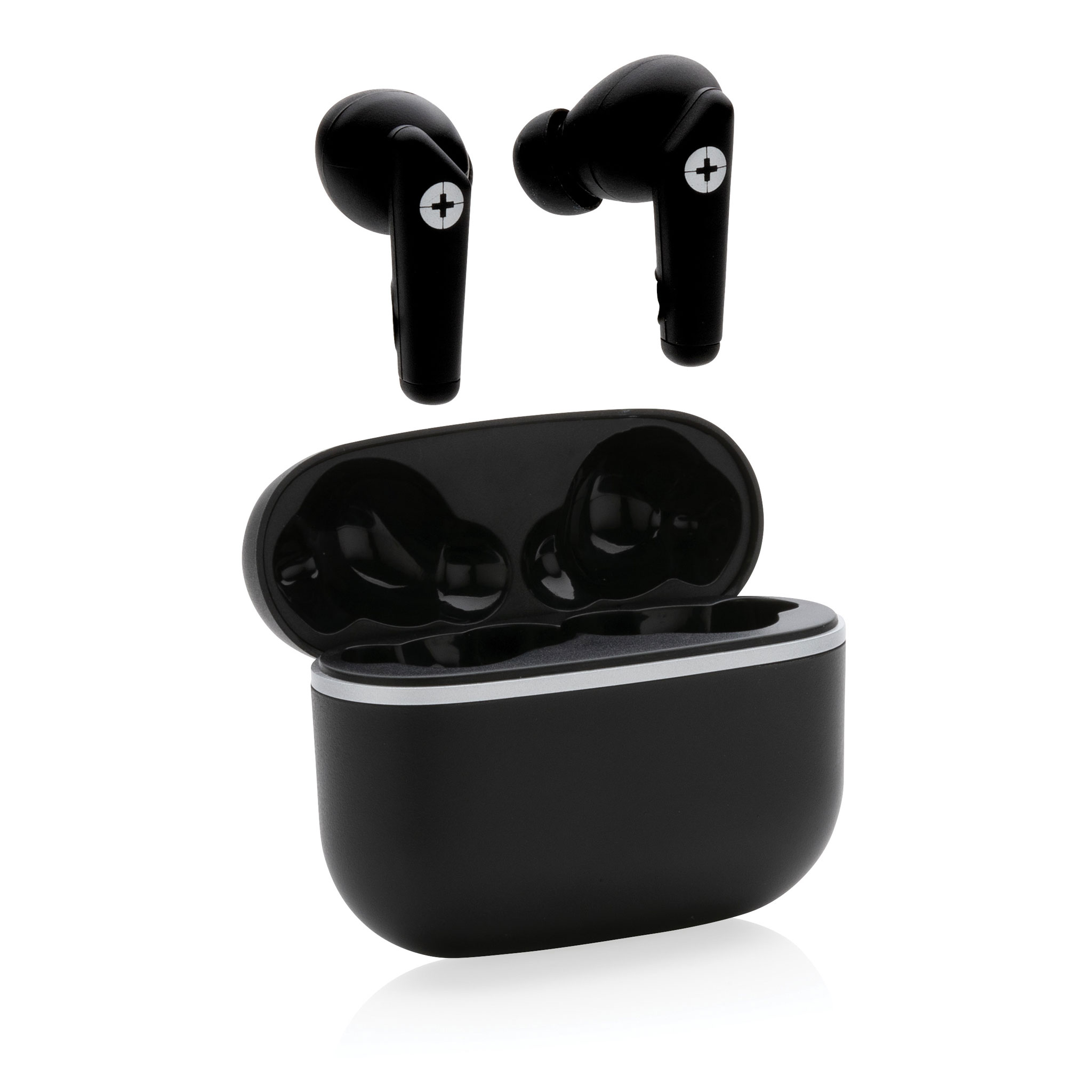 New generation true wireless earbuds made with RCS (Recycled Claim Standard) certified recycled ABS.