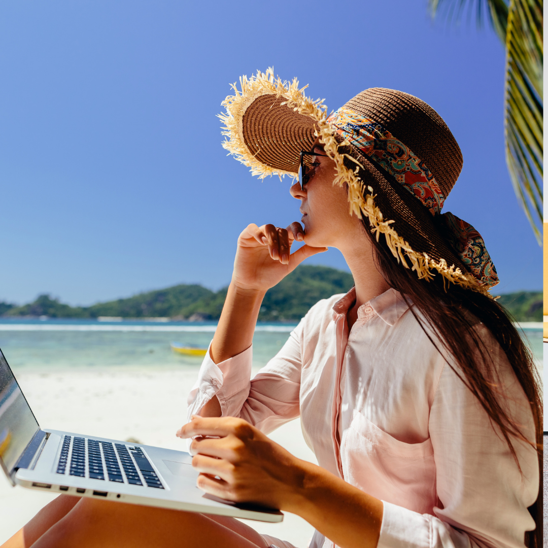 Haar gewerkte uren van meerdere opdrachtgevers heeft ze gewerkt op het strand