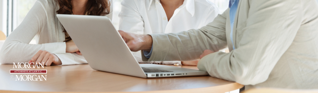 A bankruptcy trustee in bankruptcy court reviewing a bankruptcy filing for chapter 7 bankruptcy. 